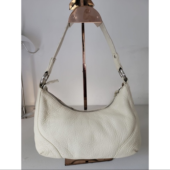 MCM Cream Leather Small Shoulder Hobo Bag - Picture 2 of 9